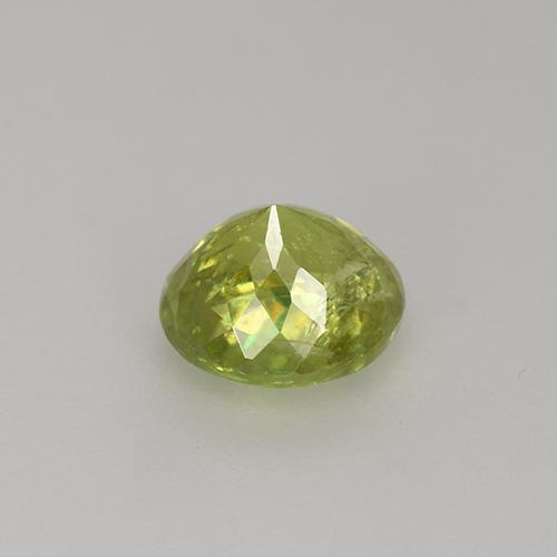 Sphène jaune naturelle coupe roude, 1,13 ct, VS-SI