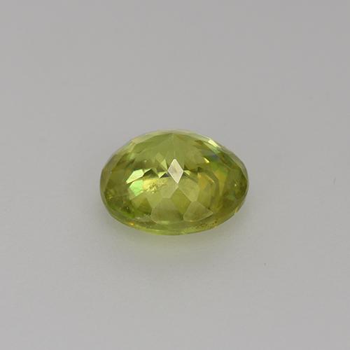 Sphène jaune naturelle coupe roude, 0,96 ct, VS-SI