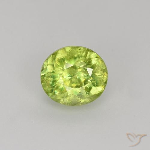 1.00ct Naturel Jaune clair Sphène, ovale, VS-SI