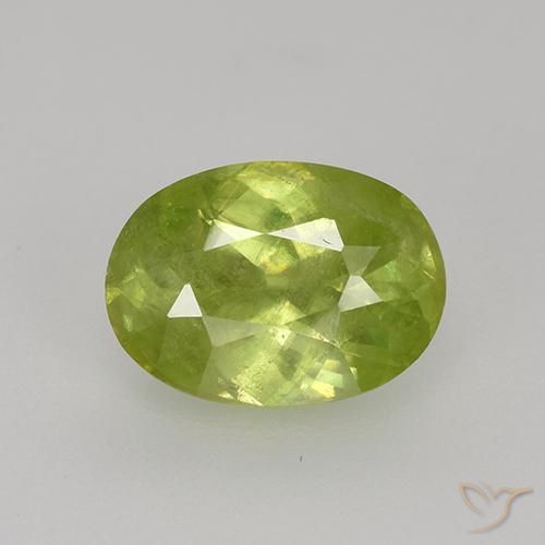 1.19ct Naturel Jaune citron vif Sphène, ovale, VS-SI