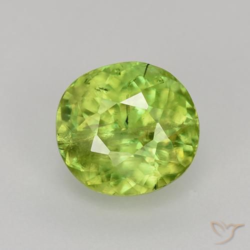 1.32ct Naturel Vert moyen-léger Sphène, ovale, VS-SI
