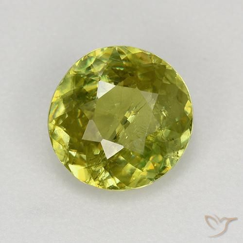 1.13ct Naturel Vert moyen Sphène, Tour, VS-SI