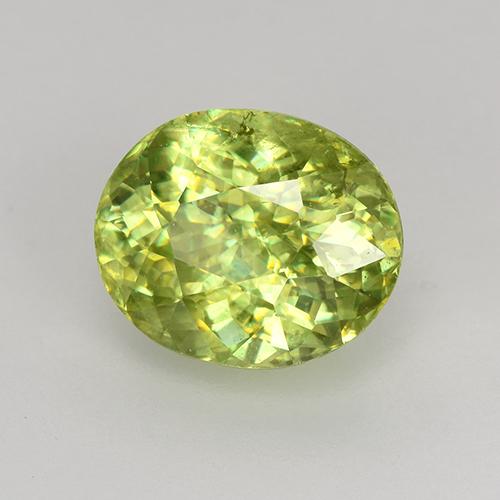 Sphène jaune naturelle coupe ovale, 1,68 ct, VS-SI
