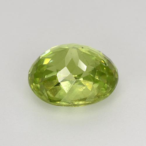 Sphène jaune naturelle coupe ovale, 1,68 ct, VS-SI