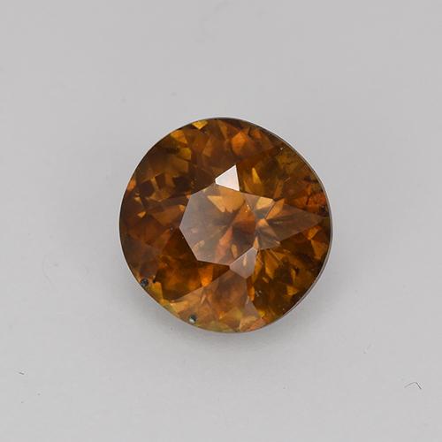 Sphène marron naturelle coupe roude, 1,09 ct, VS-SI