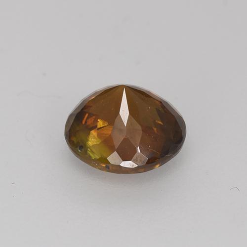 Sphène marron naturelle coupe roude, 1,09 ct, VS-SI