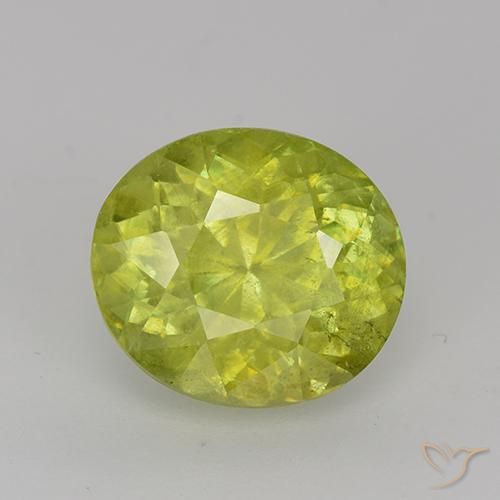 2.65ct Naturel Jaune moyen Sphène, ovale, VS-SI