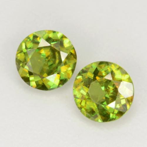 Achetez naturel 0,58ct vert sphène gems, coupe roude, en provenance sri lanka chez gemselect. en stock, livraison internationale!