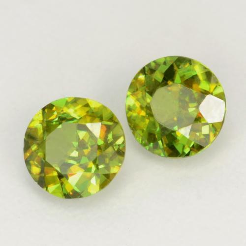 Achetez naturel 0,58ct vert sphène gems, coupe roude, en provenance sri lanka chez gemselect. en stock, livraison internationale!