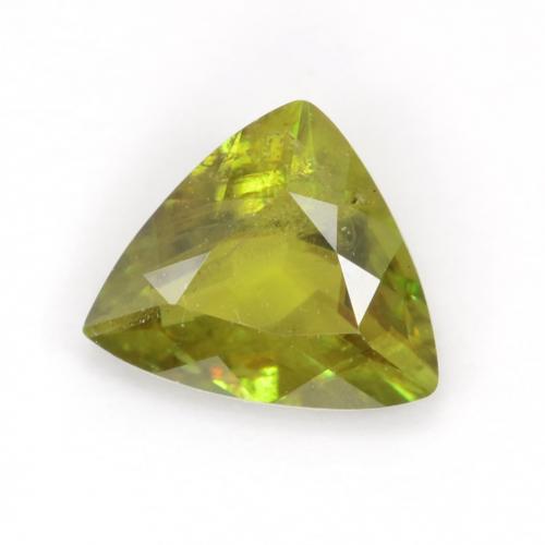 Sphène vert naturelle trillion, 0,46 ct, VS-SI