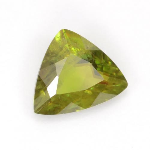 Sphène vert naturelle trillion, 0,46 ct, VS-SI