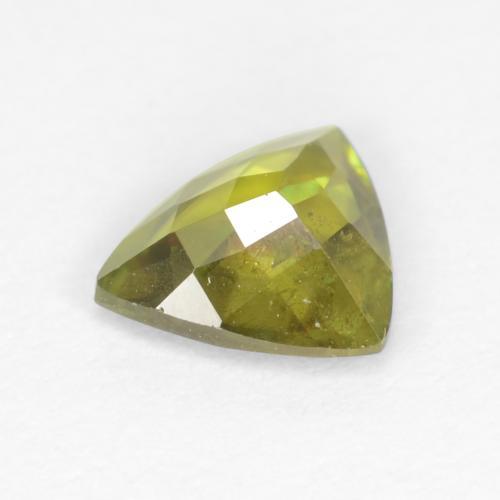 Sphène vert naturelle trillion, 0,46 ct, VS-SI