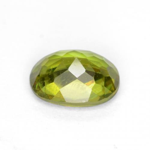 Sphène vert naturelle coupe ovale, 0,56 ct, VS-SI