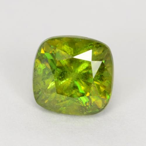 Sphène Forêt verte naturelle Coupe coussin, 0.80 ct, SI