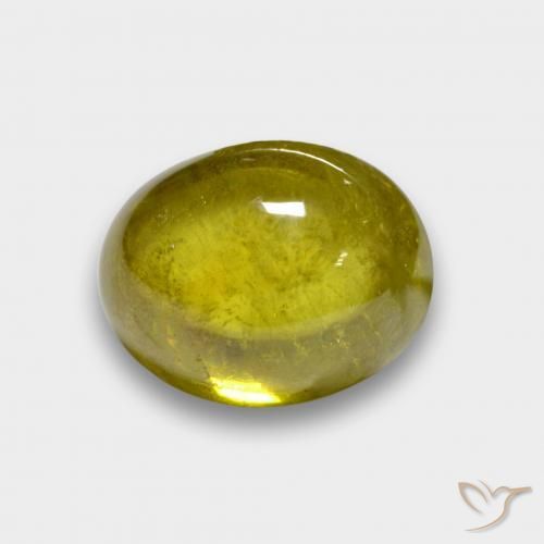 3.44ct Naturel Jaune clair Sphène, ovale, Translucide