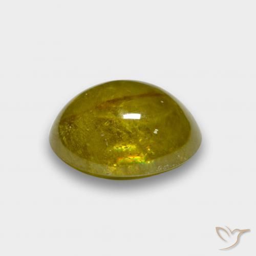 Sphène Jaune clair naturelle ovale, 3.44 ct, Translucide