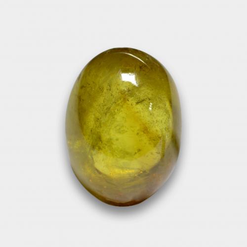 Sphène Jaune automnal naturelle Coupe ovale, 4.18 ct, Translucide