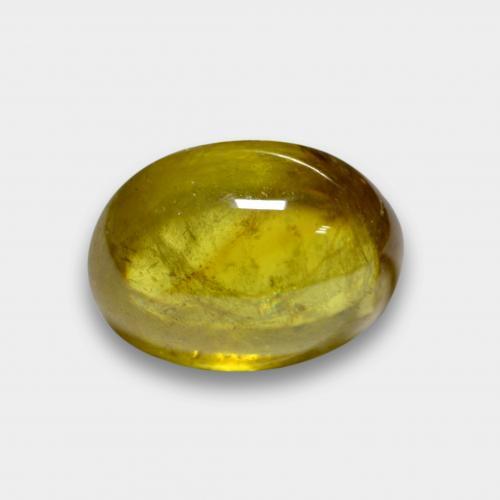 Sphène Jaune automnal naturelle Coupe ovale, 4.18 ct, Translucide