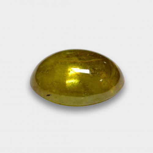 Sphène Jaune automnal naturelle Coupe ovale, 4.18 ct, Translucide