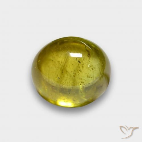 Sphène Jaune citron naturelle ovale, 3.29 ct, Translucide