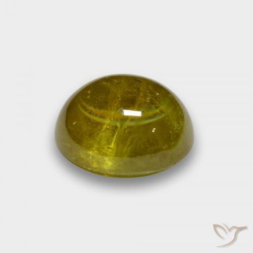 Sphène Jaune citron naturelle ovale, 3.29 ct, Translucide