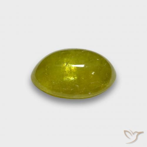 Sphène Jaune ananas naturelle ovale, 3.47 ct, Translucide