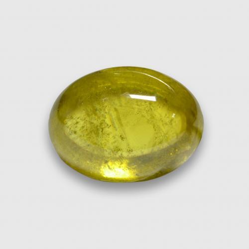 Sphène jaune naturelle coupe ovale, 3,88 ct, translucide