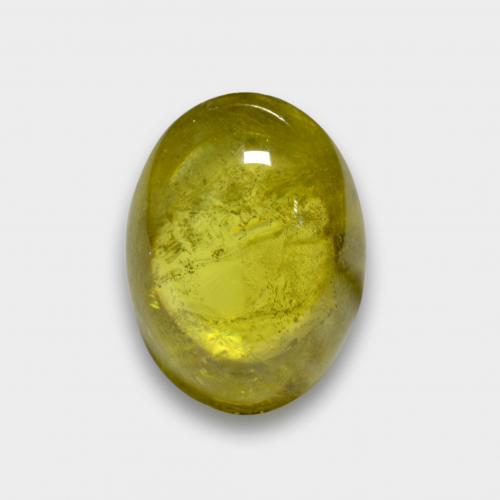 Sphène jaune naturelle coupe ovale, 3,88 ct, translucide