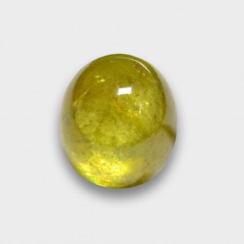 Sphène Jaune ananas naturelle Coupe ovale, 2.92 ct, Translucide