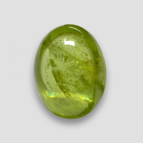 Sphène Vert moyen naturelle Coupe ovale, 2.64 ct, Transparent