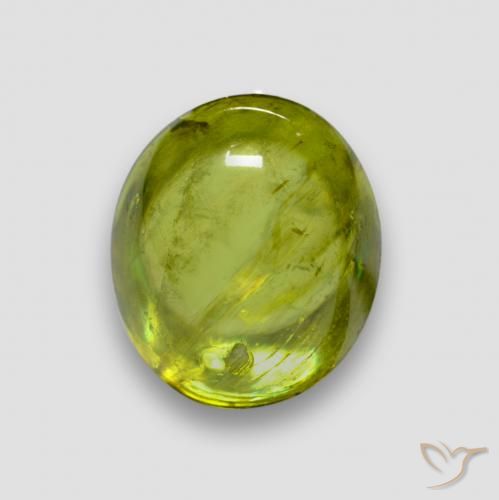 2.23ct Naturel Olive verte Sphène, ovale, Transparent