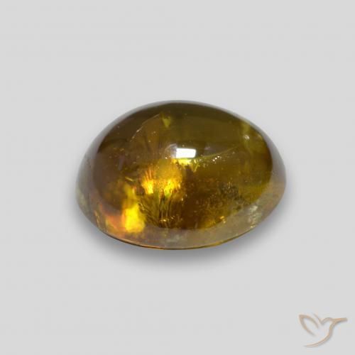 Sphène Doré naturelle ovale, 2.28 ct, Transparent