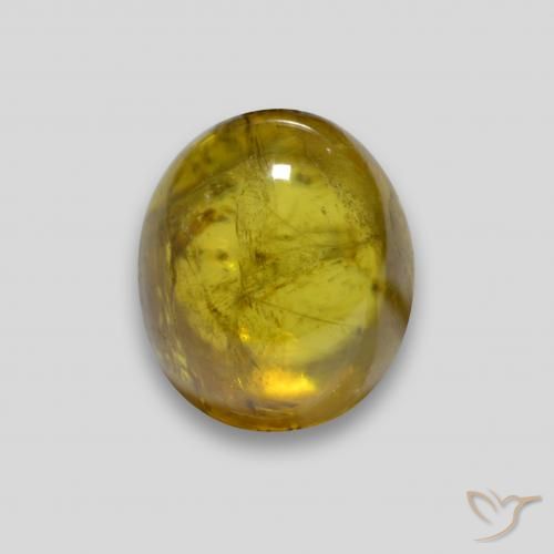 Sphène Doré naturelle ovale, 2.63 ct, Transparent