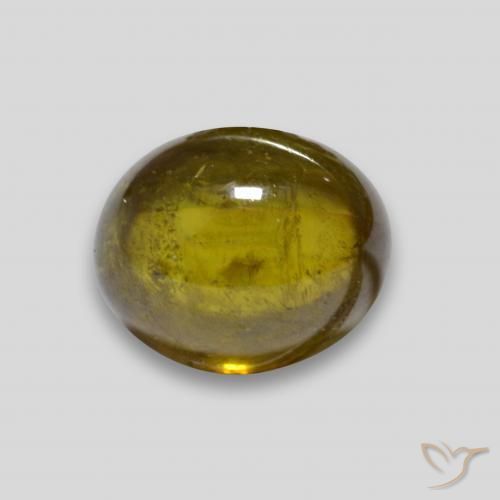 3.33ct Naturel Doré noir Sphène, ovale, Transparent