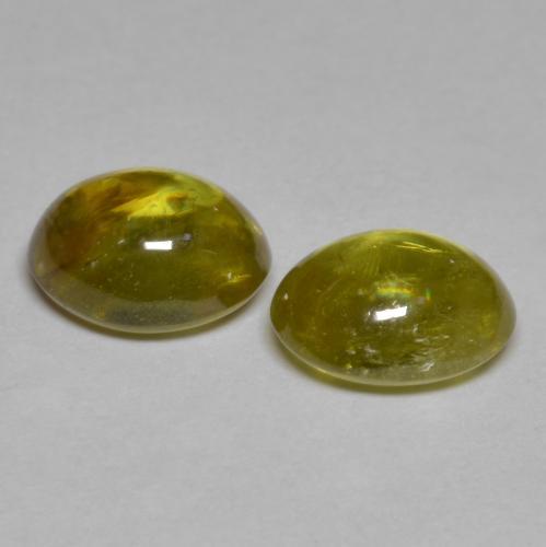 Achetez naturel 3,14ct jaune sphène gems, coupe ovale, en provenance sri lanka chez gemselect. en stock, livraison internationale!
