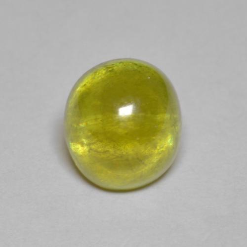 Sphène Jaune citron naturelle Coupe ovale, 2.84 ct, Transparent