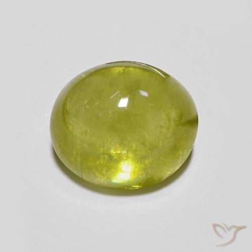 3.22ct Naturel Vert clair Sphène, ovale, Transparent