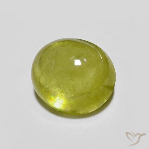 Sphène Vert clair naturelle ovale, 3.22 ct, Transparent