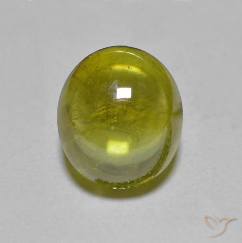 Sphène vert naturelle coupe ovale, 2,40 ct, transparent