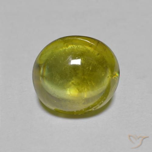 Sphène vert naturelle coupe ovale, 2,40 ct, transparent