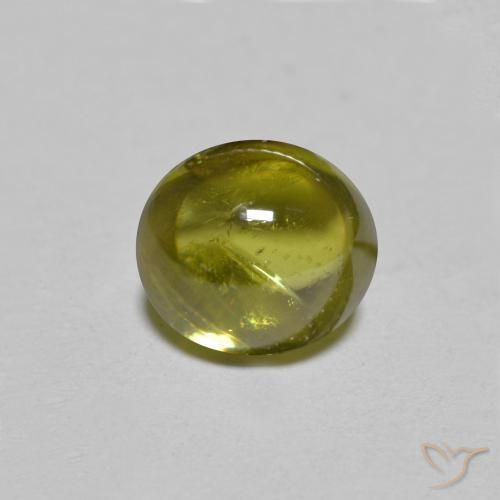 1.39ct Naturel Vert jaunâtre Sphène, ovale, Transparent