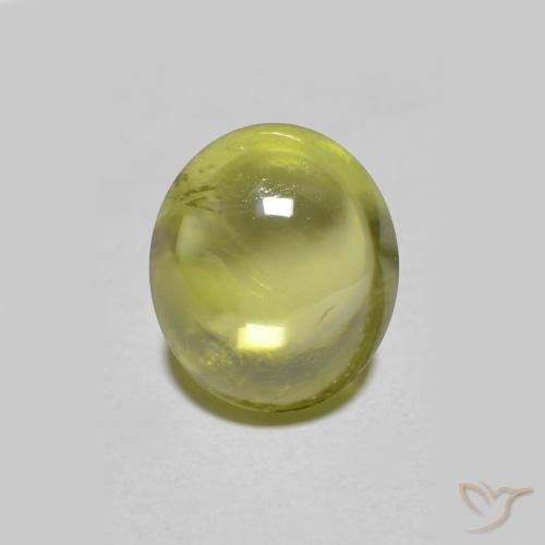 Sphène Medium Light Green naturelle ovale, 1.57 ct, Transparent