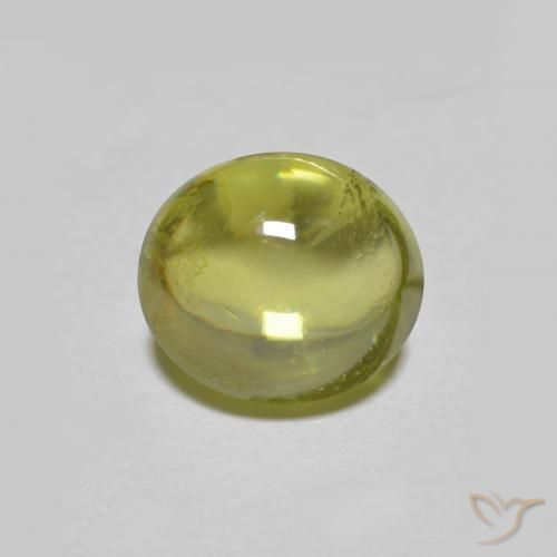 Sphène Medium Light Green naturelle ovale, 1.57 ct, Transparent