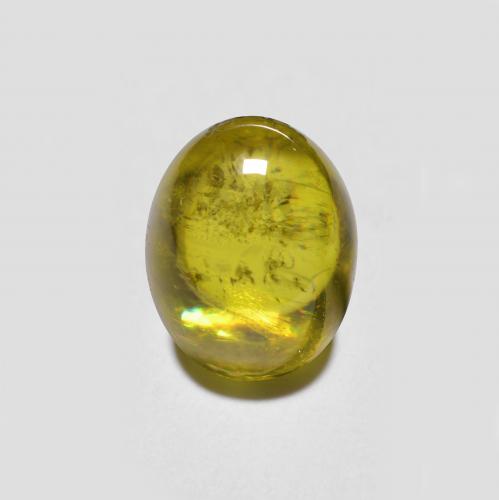 Sphène Doré terreux naturelle Coupe ovale, 1.58 ct, Translucide
