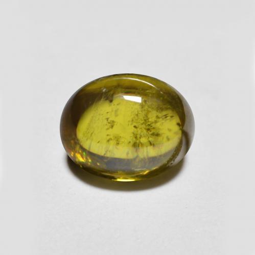 Sphène Doré terreux naturelle Coupe ovale, 1.58 ct, Translucide
