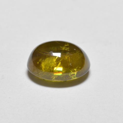 Sphène Doré terreux naturelle Coupe ovale, 1.58 ct, Translucide