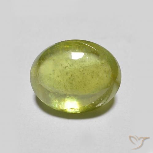 2.07ct Naturel Vert terreux léger Sphène, ovale, Translucide