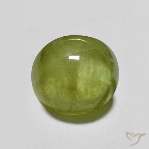2.95ct Naturel Vert éclatant Sphène, ovale, Translucide