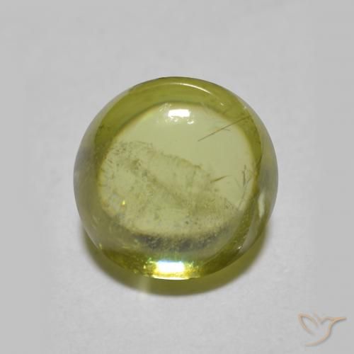 1.68ct Naturel Vert jaunâtre vif Sphène, Tour, Transparent