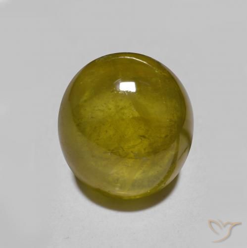 Sphène Brun doré naturelle ovale, 2.99 ct, Translucide
